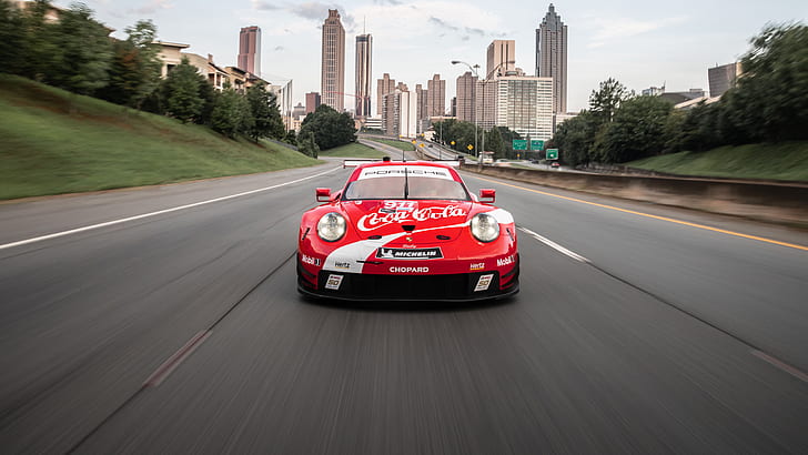 Porsche 911 RSR, Porsche, samochody wyścigowe, Tapety HD