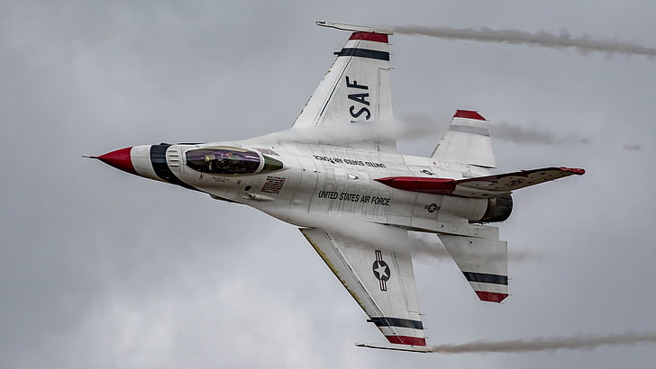 ikinci el araç, uçak, askeri uçak, General Dynamics F-16 Fighting Falcon, HD masaüstü duvar kağıdı
