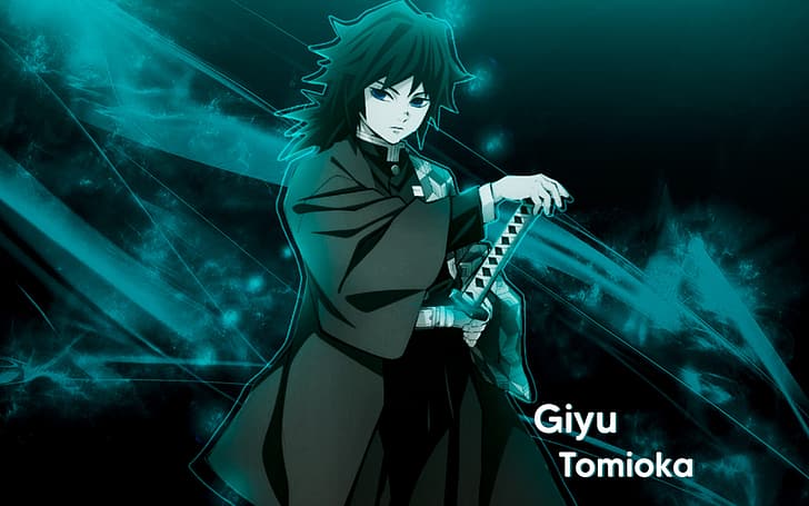 Giyu Tomioka (Kimetsu no Yaiba) و Kimetsu no Yaiba و Demon Hunter، خلفية HD