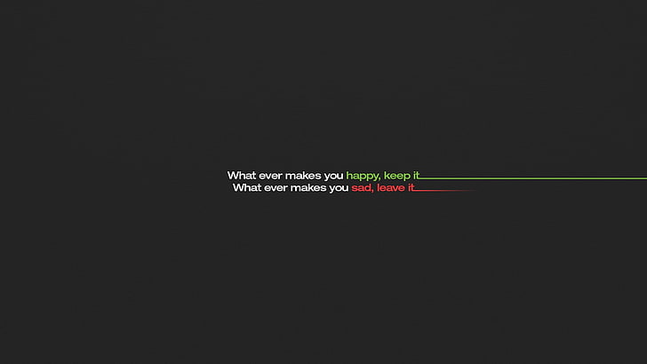 행복 인용 슬픔 화가 슬픈 미니멀리즘 텍스트 녹색, HD 배경 화면
