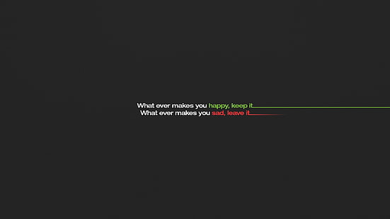 szczęśliwy cytat smutek zdenerwowany smutny minimalizm tekst zielony, Tapety HD HD wallpaper