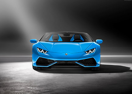 Lamborghini Huracan LP610-4 Spyder, azul, superdeportivo, autos de lujo, autos deportivos, prueba de manejo, Fondo de pantalla HD HD wallpaper
