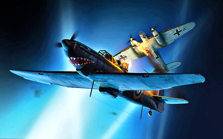 nuit, bombardier, He 111, La seconde guerre mondiale, les faisceaux des projecteurs, Defiant, Bolton Paul Defiant NF.I, Fond d'écran HD