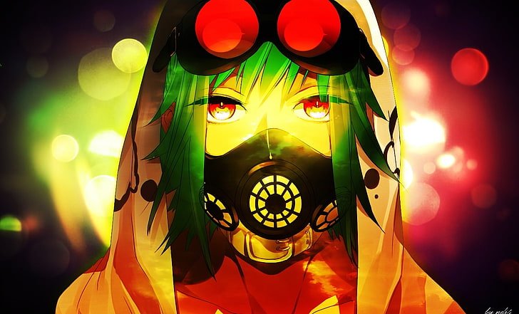 Imagen Manga, personaje de hombre de cabello verde, Artístico, Anime, manga, verde, vert, naranja, luz, lumiere, Fondo de pantalla HD
