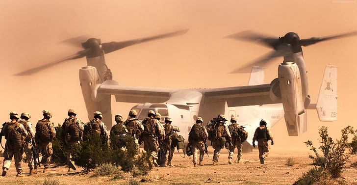 ABD Hava Kuvvetleri, tiltrotor askeri uçakları, Bell V-22 Osprey, HD masaüstü duvar kağıdı