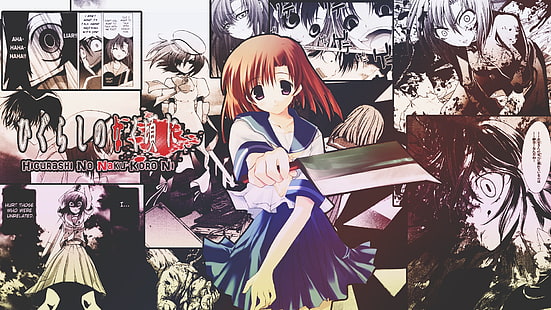 Higurashi No Naku Koro Ni, Anime-Mädchen, Ryuuguu Reina, HD-Hintergrundbild HD wallpaper