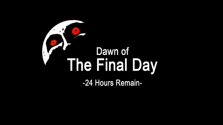 Texto del amanecer del último día, La leyenda de Zelda, Luna, Fondo de pantalla HD