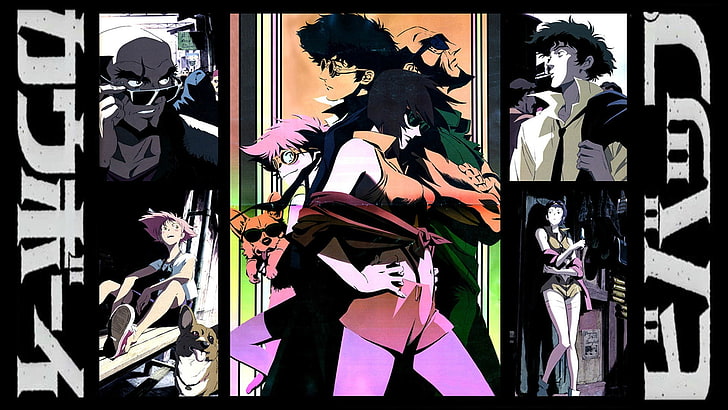 Frauen schwarz und rosa Blumenkleid, Cowboy Bebop, Anime, HD-Hintergrundbild