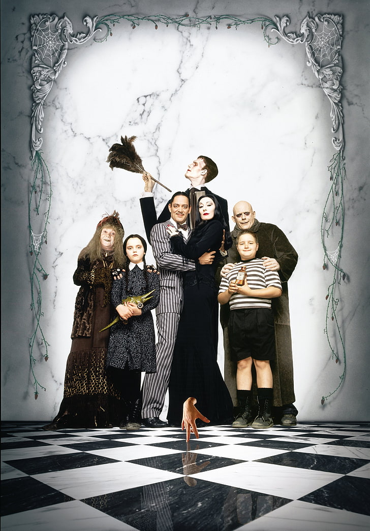 Poster film, keluarga, Keluarga Addams, tangan, film, Wallpaper HD, wallpaper seluler