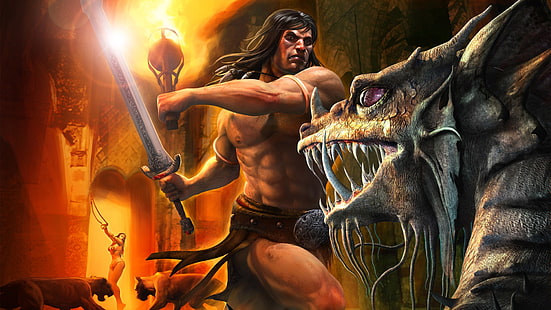 barbarian conan Conan Video Games Age of Conan HD Art , conan, Barbarian, HD wallpaper HD wallpaper