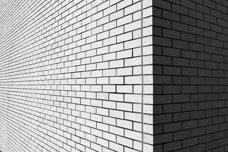 photography, wall, architecture, white, black, HD wallpaper