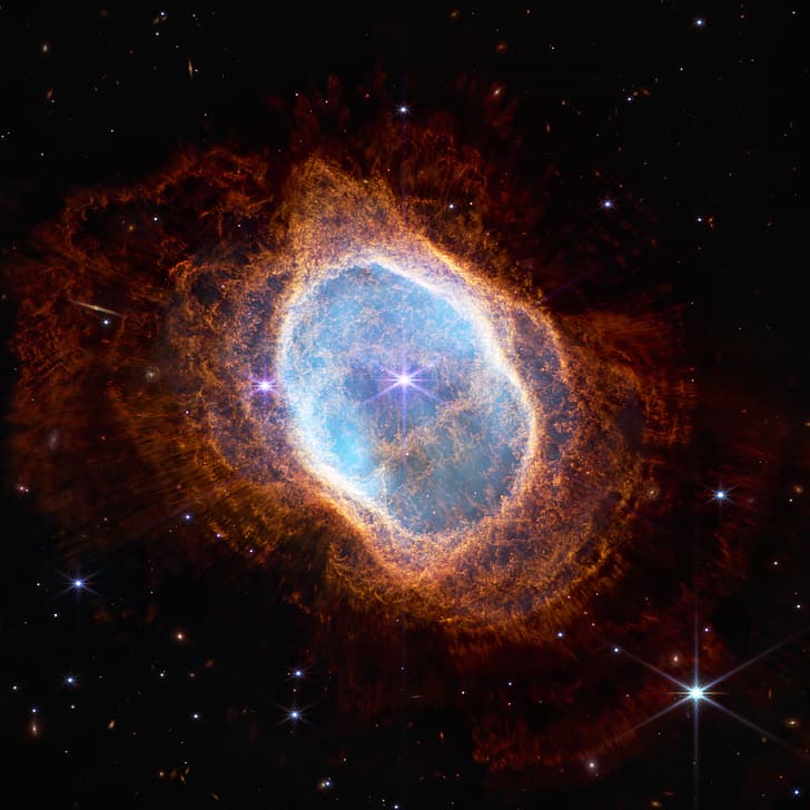 Космически телескоп Джеймс Уеб, мъглявина Южен пръстен, космос, НАСА, HD тапет