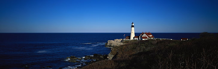 landscape, lighthouse, HD wallpaper