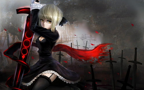 weibliche Anime Charakter Tapete, Sabre Alter, Fate Series, HD-Hintergrundbild HD wallpaper