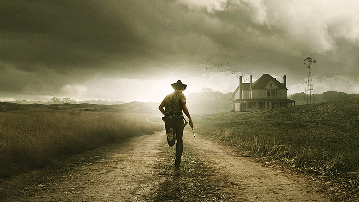 Cowboy character wallpaper, The Walking Dead, TWD, HD wallpaper