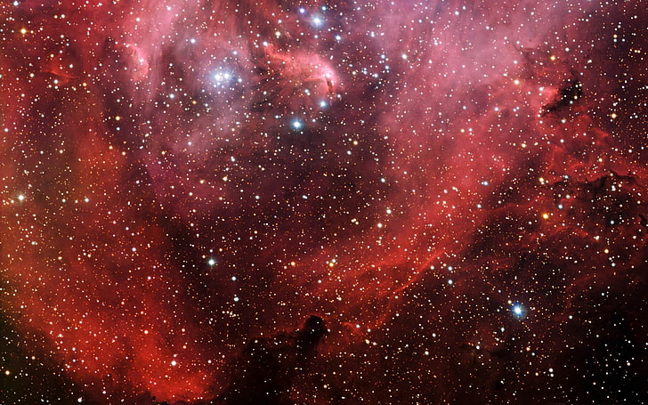 miljoner stjärnor-Space Discovery HD Wallpaper, röd nebulosa, HD tapet