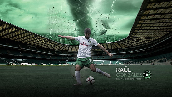 Soccer, Raúl González Blanco, New York Cosmos, HD wallpaper HD wallpaper