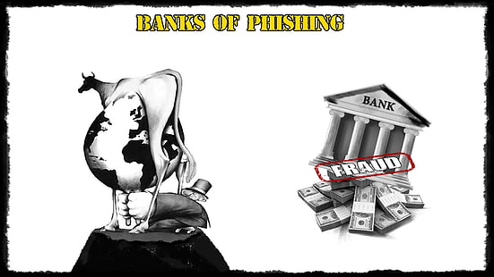 bank phishing animals money fraud group of people paper gold devils war revolution slaves, HD wallpaper HD wallpaper