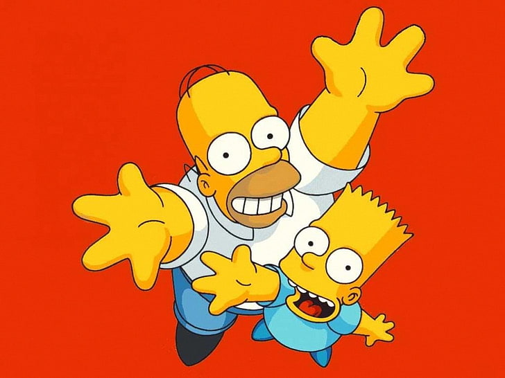 Bart And Homer, Homer and Bart Simpson digital wallpaper, Cartoons, , cartoon, the simpsons, character, HD wallpaper