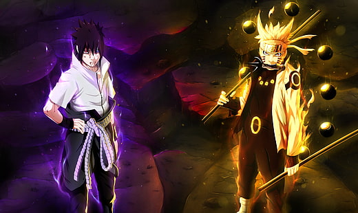 Fondo de pantalla de Naruto, anime, Uchiha Sasuke, Uzumaki Naruto, Road to Ninja: Naruto the Movie, Naruto Shippuuden, Fondo de pantalla HD HD wallpaper