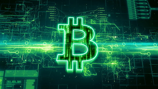 Technologie, Bitcoin, Crypto-monnaie, Fond d'écran HD HD wallpaper