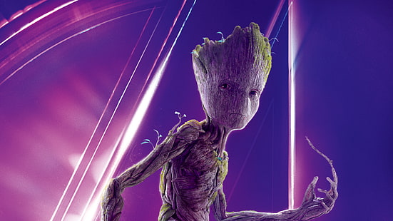 Marvel Groot von Guardian of the Galaxy, Avengers: Unendlichkeitskrieg, Groot, 4K, 8K, HD-Hintergrundbild HD wallpaper