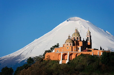 вулкан, Пико де Оризаба, планини, HD тапет HD wallpaper