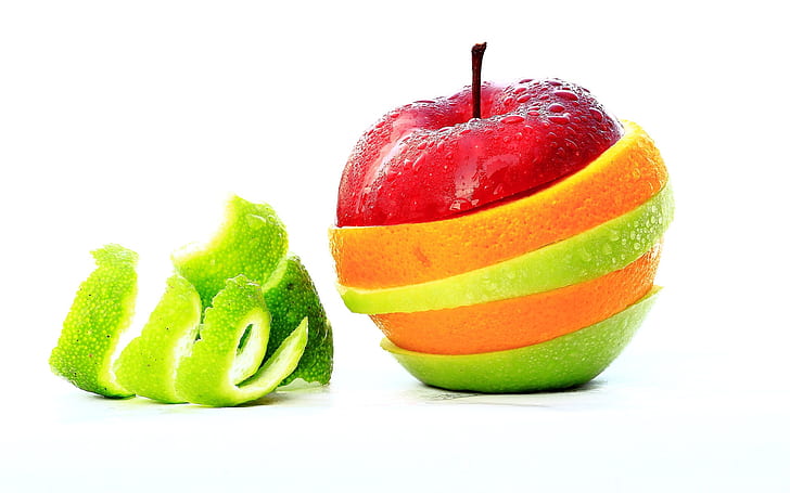 Bunt von der Apfelschalenfarbe, bunt, Apfel, Schale, Farbe, HD-Hintergrundbild