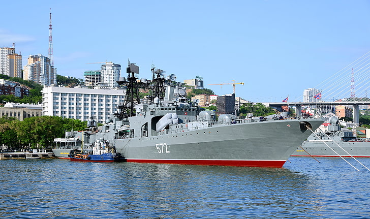 船、大型、海軍、対潜、ウラジオストク、プロジェクト1155、ヴィノグラドフ提督、 HDデスクトップの壁紙