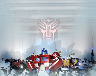 Logo e illustrazioni di Transformers, Transformers, Logo, Optimus Prime, Sfondo HD HD wallpaper