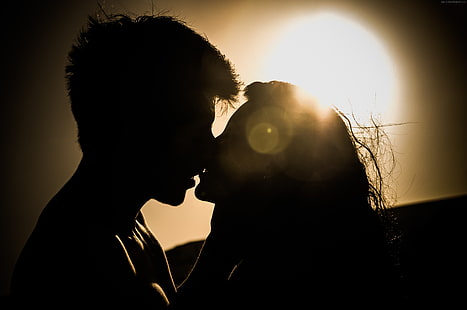 4k, immagine d'amore, bacio, Sfondo HD HD wallpaper