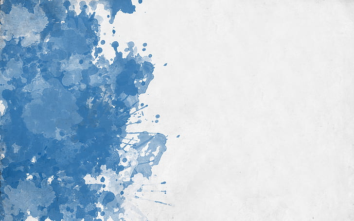 Blue White Paint Abstract HD, abstract, digital/artwork, blue, white, paint, HD wallpaper