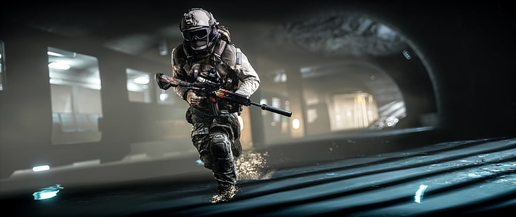 Battlefield 4, Soldier, Assault rifle, HD wallpaper HD wallpaper