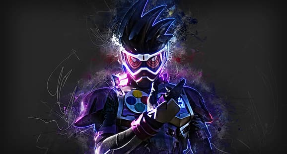 фон, цветове, маска, мъж, коса, костюм, Kamen Rider, HD тапет HD wallpaper