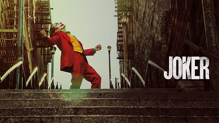 Joker (2019 Movie), Joker, Joaquin Phoenix, movies, dancing, DC Comics, stairs, actor, men, HD wallpaper