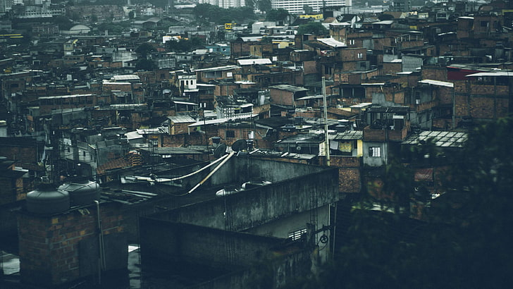 ブラジル、貧民街、通り、都市、 HDデスクトップの壁紙