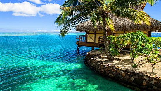 nature, resort, turquoise, island, tropical, sea, travel, beach, water, summer, vacation, ocean, tourism, sky, tree, relaxation, palm, resort hotel, sand, paradise, holiday, hotel, coast, sun, idyllic, coastline, leisure, tranquil, landscape, scene, bay, sunny, shore, seascape, swimming, vacations, luxury, pool, bali, relax, HD wallpaper HD wallpaper