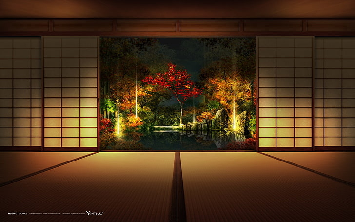 paintings houses japanese 1920x1200  Architecture Houses HD Art , houses, paintings, HD wallpaper