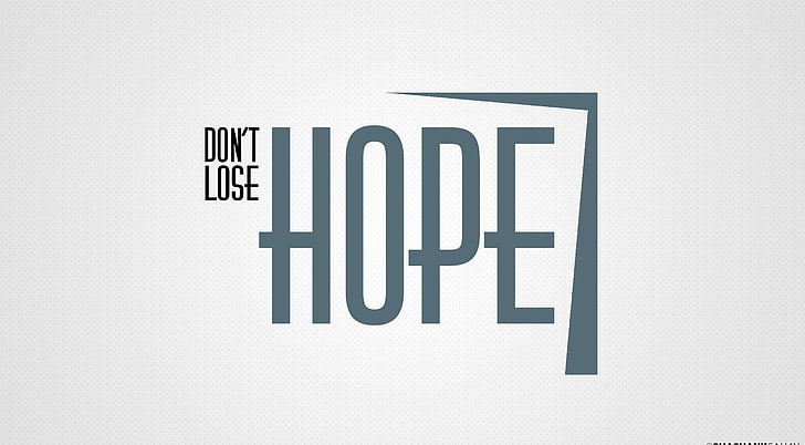 Hope, Hope text on white background, Artistic, Typography, HD wallpaper