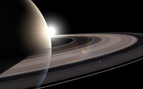 planeta Saturno, Saturno, planeta, Sistema Solar, anillos planetarios, espacio, arte digital, Fondo de pantalla HD HD wallpaper