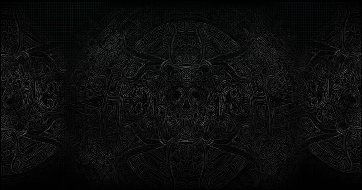 skull, demon, HD wallpaper