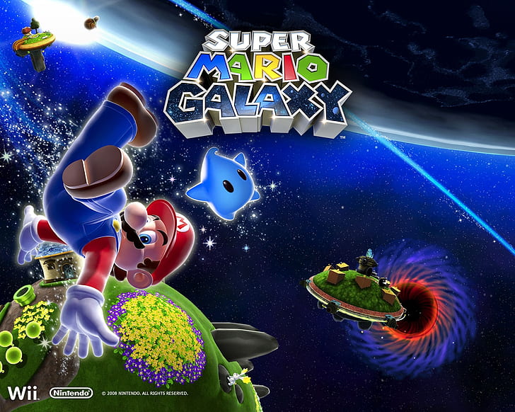 süper mario galaksi Mario HD, oyunlar, mario, HD masaüstü duvar kağıdı
