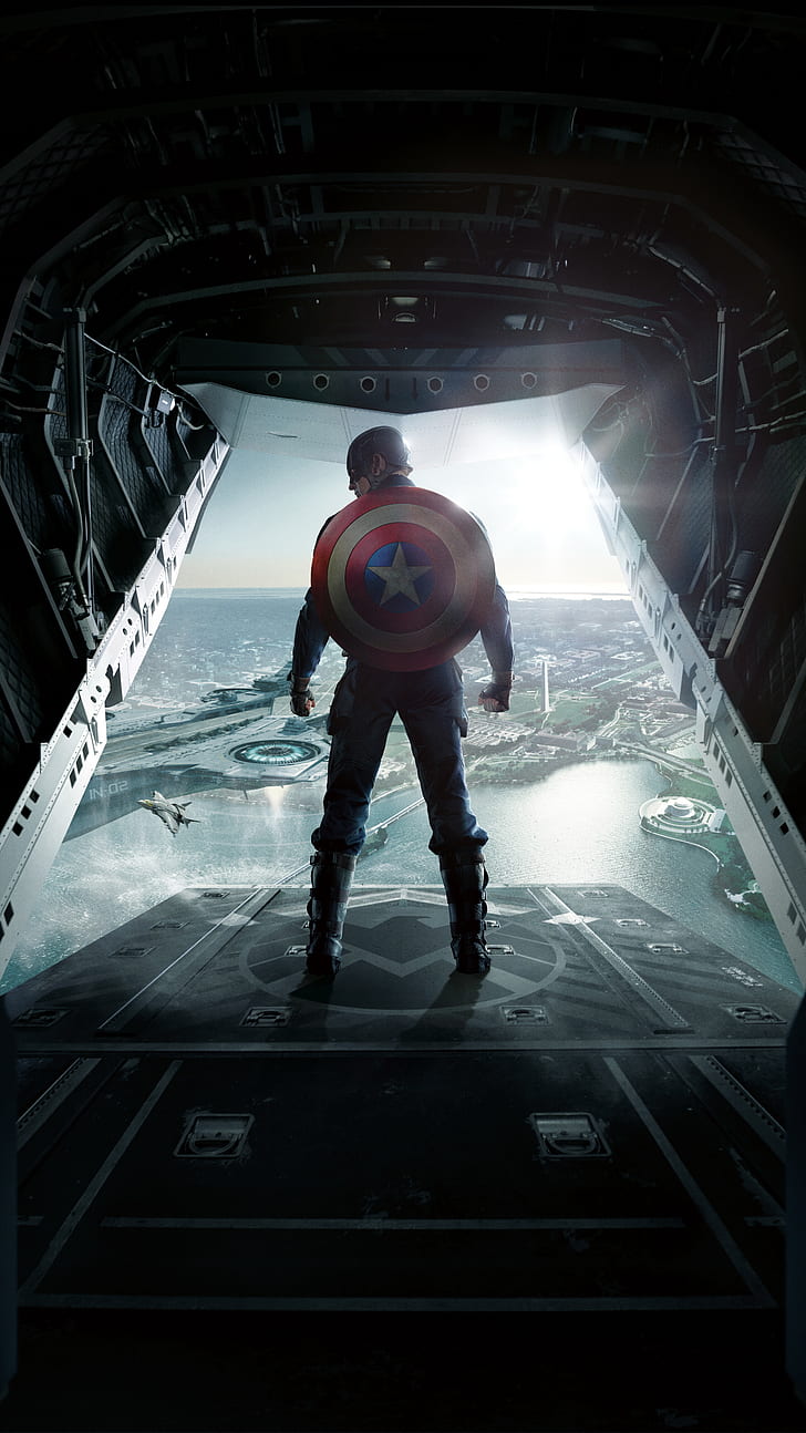 세로보기, Captain America, Captain America : The Winter Soldier, HD 배경 화면, 핸드폰 배경화면