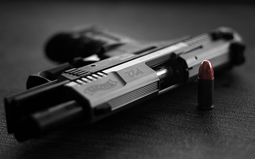пистолет, пистолет, боеприпасы, Walther P22, Вальтер, Walter P22, пуля, оружие, HD обои HD wallpaper