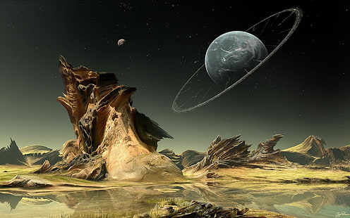 추상, 외계인, 행성, 공상 과학, HD 배경 화면 HD wallpaper