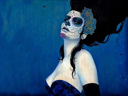 muerte тапет, Dia de los Muertos, векторно изкуство, дигитално изкуство, HD тапет HD wallpaper