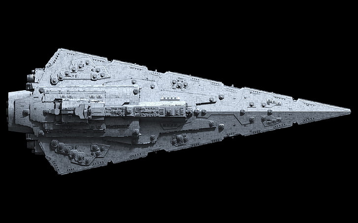 Ilustración de nave espacial gris, ilustraciones, Star Wars, Star Destroyer, Fondo de pantalla HD