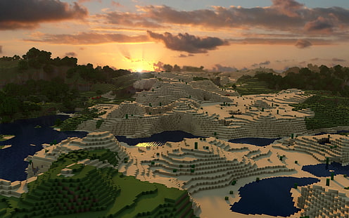Mapa do jogo Minecraft, jogos de vídeo, Minecraft, HD papel de parede HD wallpaper