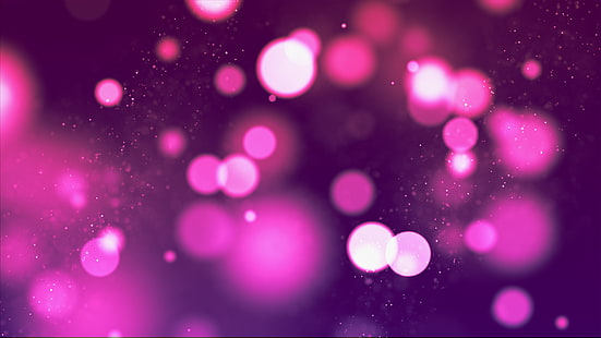 Боке, розово, светлини, момиче, 4K, HD тапет HD wallpaper