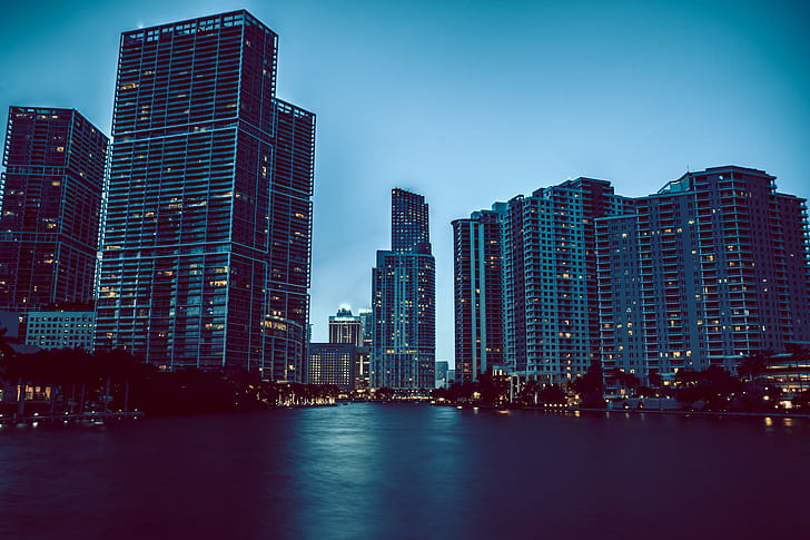 مدينة ، بناء ، فلوريدا ، ميامي، خلفية HD